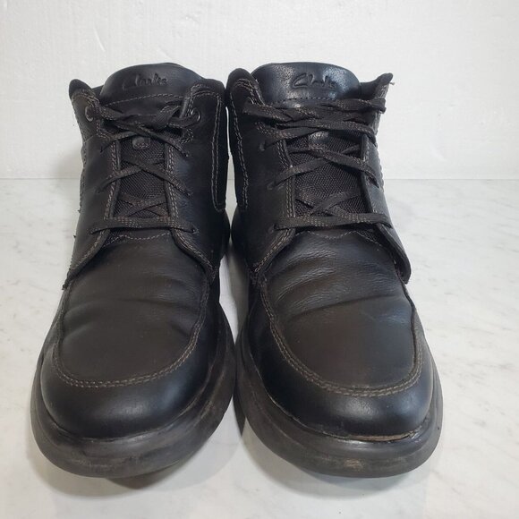 Clarks Derby Leather Ankle Boots Men\'s 12 US Black Tumbled Shoes main image 11